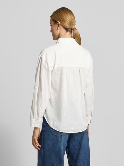 s.Oliver RED LABEL Relaxed Fit Langarmbluse aus reiner Baumwolle Weiss 5