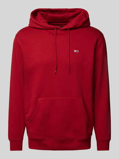 Tommy Jeans Regular Fit Hoodie mit Label-Stitching Rot 2