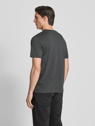 Tom Tailor Regular Fit T-Shirt aus reiner Baumwolle mit Label Print Anthrazit 5