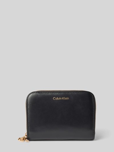 CK Calvin Klein Portemonnee met logoprint, model 'Flap' Zwart - 1