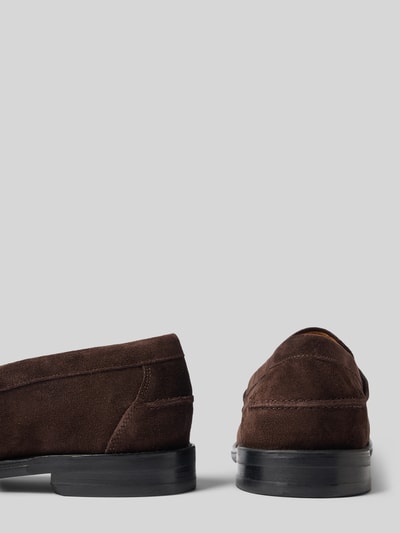 Produktfoto, Loafer aus echtem Rindsleder Modell 'STEVEN' von Vagabond, dunkelbraunes Veloursleder mit glatter Sohle, Herren Loafer von Vagabond
