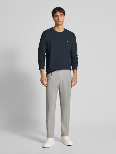 Christian Berg Men Pullover met labelpatch Marineblauw - 1