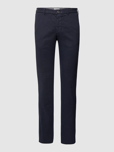 Hiltl Broek met steekzakken opzij, model 'Thiago' Marineblauw - 2