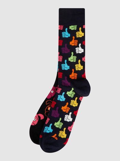 Happy Socks Socken mit Allover-Muster im 2er-Pack Black 1