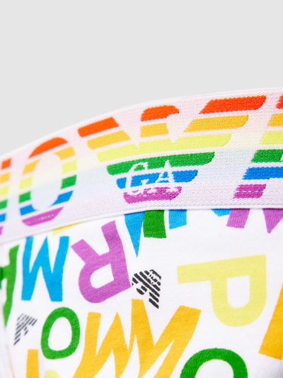 Emporio Armani Jockstrapy z tkanym logo model ‘RAINBOW’ Biały 2