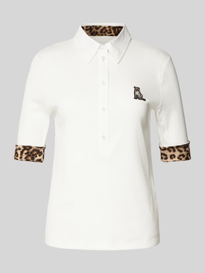 Marc Cain Poloshirt mit Label-Patch Modell 'SPORTS' Offwhite 2