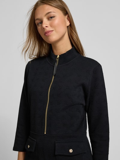 JOOP! Knielange jurk met korte ritssluiting, model 'Tariana' Zwart - 3