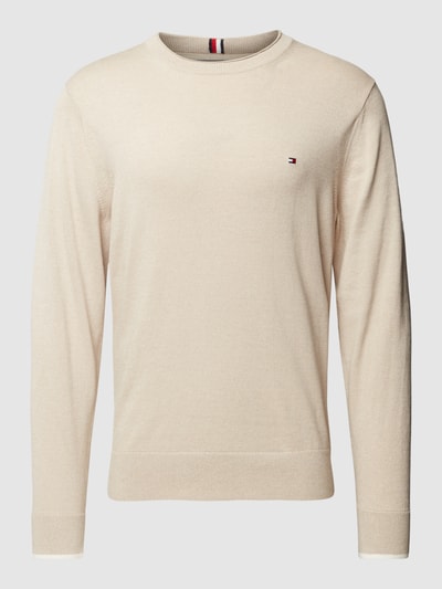 Tommy Hilfiger Strickpullover mit Label-Stitching Beige 2