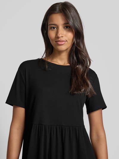 Tom Tailor Denim Getailleerde vrijetijdsjurk van een mix van katoen en elastaan Zwart - 3