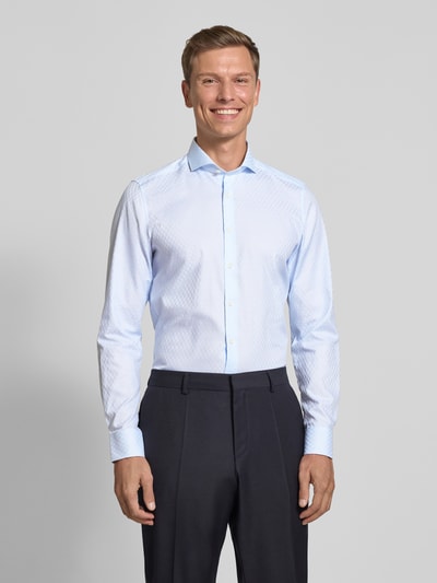 OLYMP Level Five Regular fit zakelijk overhemd met haaikraag Bleu - 4