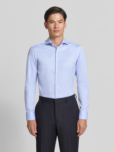 BOSS Slim Fit Businesshemd aus reiner Baumwolle Modell 'H-HANK-SP-B1-C1-263' Bleu 4