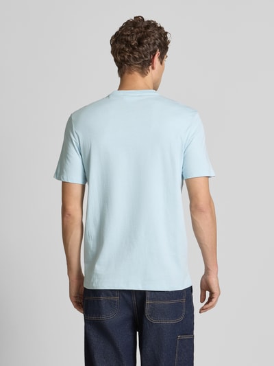 Calvin Klein Jeans T-shirt met geribde ronde hals Lichtblauw - 5