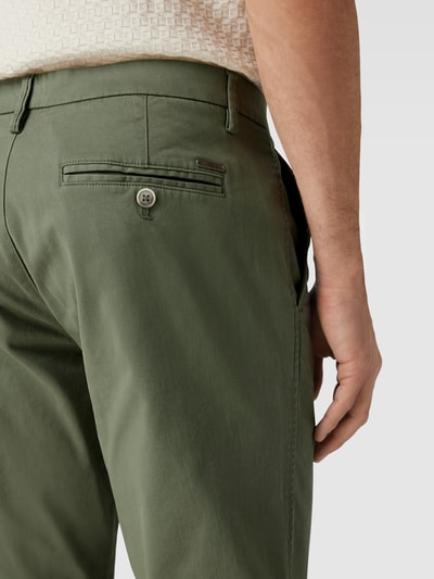 Bruun & Stengade Slim Fit Chino mit Viskose-Anteil Modell 'OLAV' Khaki 3