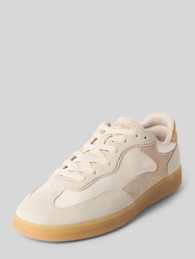 Produktfoto, Sneaker aus Leder-Mix Modell 'Park' von HOFF, kremowy, beżowy, zaokrąglony krój, sznurowanie, gładka podeszwa, wysokość obcasa w rozmiarze 40: 3 cm, wysokość cholewki w rozmiarze 40: 7 cm, szerokość w rozmiarze 40: 8 cm