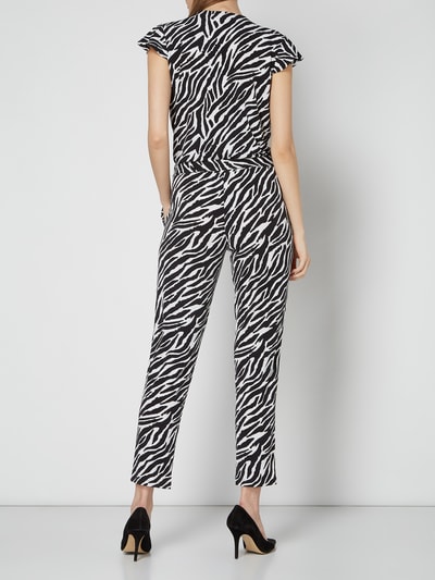 comma Jumpsuit met zebramotief Wit - 4