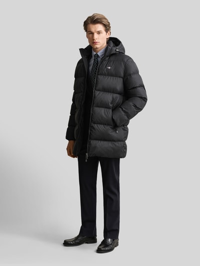 GANT Regular Fit Jacke aus Polyester mit abnehmbarer Kapuze Black 1