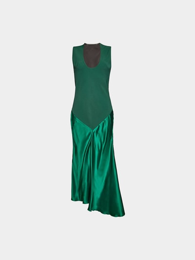 Haider Ackermann Ärmelloses Maxikleid aus Crêpe Grün 1
