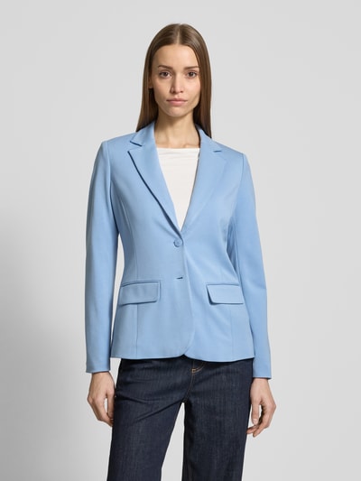 Tom Tailor Shaped Fit Blazer aus Jersey-Viskose-Mix mit angedeuteten Pattentaschen Hellblau 4