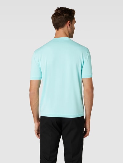 Emporio Armani T-shirt met opstaande kraag Aquablauw - 5