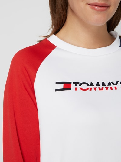 TOMMY SPORT Sweatshirt mit Logo-Print Weiss 3