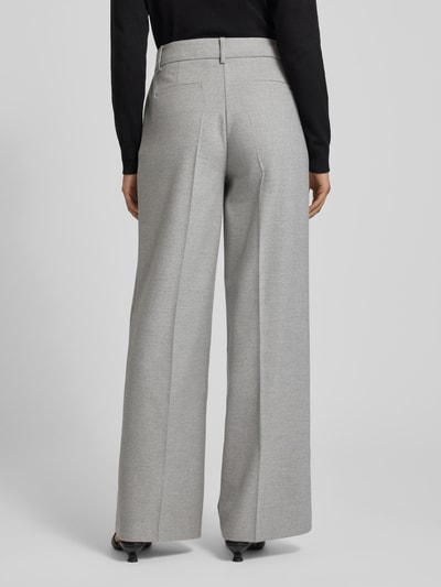 More & More Stoffen broek met bandplooien Lichtgrijs - 5