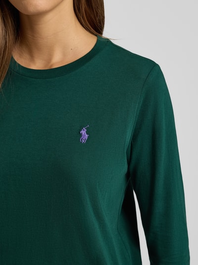 Polo Ralph Lauren Shirt met lange mouwen en labelstitching Donkergroen - 3