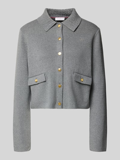 Tommy Hilfiger Strickjacke aus Baumwoll-Woll-Mix Dunkelgrau 2