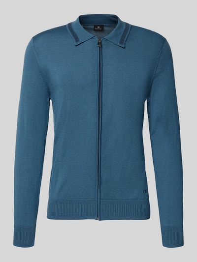 Paul Smith Regular Fit Strickjacke aus reiner Wolle Blau 2