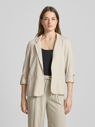 Vero Moda Loose Fit Kurzblazer aus Viskose-Leinen-Mix Modell 'JESMILO' Sand 4