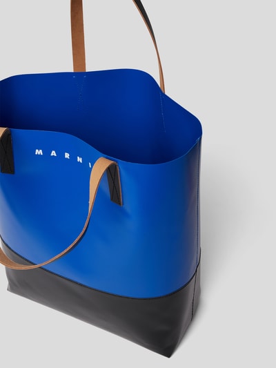 Marni Shopper in Two-Tone-Machart Royalblau 5