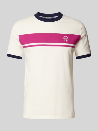 SERGIO TACCHINI T-Shirt mit Logo-Stitching Modell 'MASTER' Offwhite 2