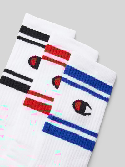 CHAMPION Socken mit Logo-Stitching Modell 'Crew' im 3er-Pack Weiss 2