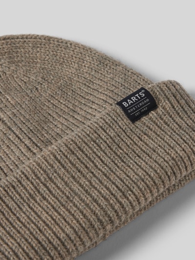 Barts Czapka beanie z detalem z logo model ‘FEODORE’ Beżowy melanż 2