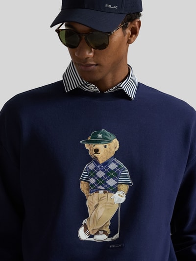 Polo Ralph Lauren Sweter z dzianiny z nadrukiem polo bear z wyhaftowaniem Granatowy 3
