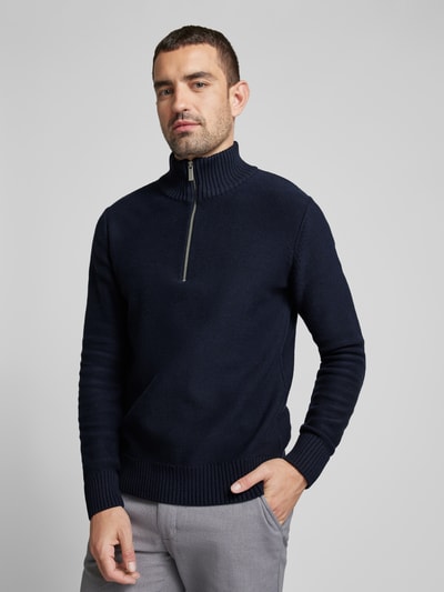 SELECTED HOMME Gebreide pullover met ribboorden, model 'AXEL' Donkerblauw - 3