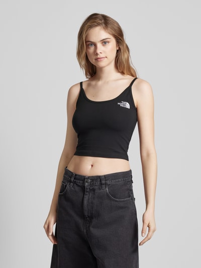 The North Face Korte tanktop met labelstitching Zwart - 4