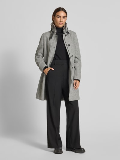 Gil Bret Mantel mit Stehkragen Hellgrau Melange 1