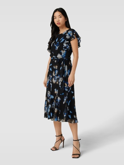 DKNY Midi-jurk met all-over motief Marineblauw - 1