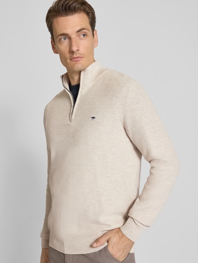 Fynch-Hatton Strickpullover mit Troyer-Kragen Offwhite 3