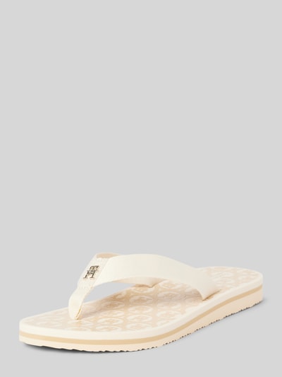 Tommy Hilfiger Teenslippers met labelapplicatie Beige - 1