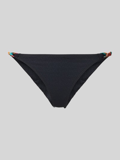 Produktfoto, figi bikini z fakturowanym wzorem model 'DESNA CHAINY' od Banana Moon, mieszanka materiałów z dodatkiem streczu, dopasowany krój, detal z logo