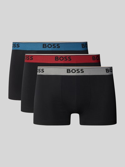 BOSS Regular Fit Trunks aus Baumwoll-Mix im 3er-Pack Black 1