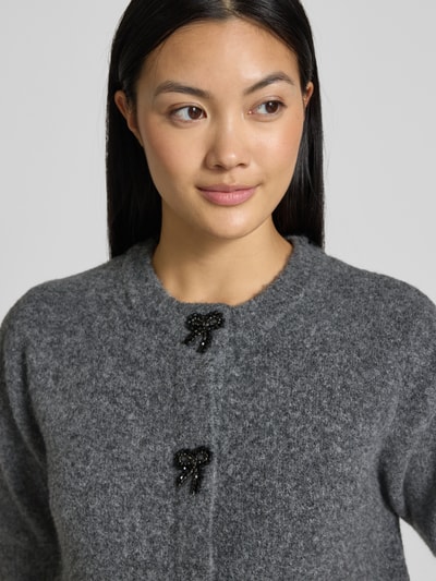 B.Young Gebreid jack met 1/2-mouwen, model 'Omea' Donkergrijs - 3