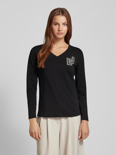 LIU JO SPORT Longsleeve mit Ziersteinbesatz Black 4