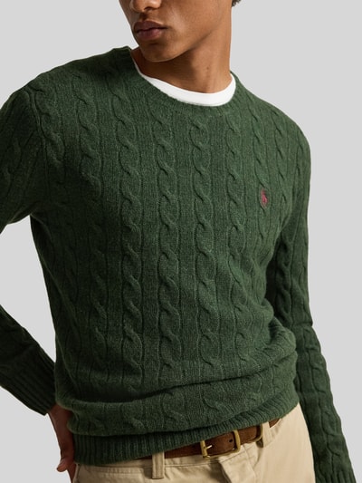 Polo Ralph Lauren Regular Fit Pullover aus Woll-Kaschmir-Mix Dunkelgruen 3