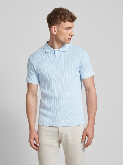 SELECTED HOMME Poloshirt met korte knoopsluiting, model 'JADEN' Hemelsblauw - 4