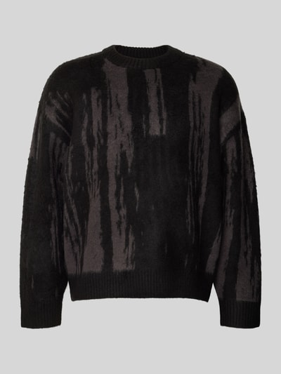 Jack & Jones Sweter z dzianiny z prążkowanymi wykończeniami model ‘COVER’ Czarny 2