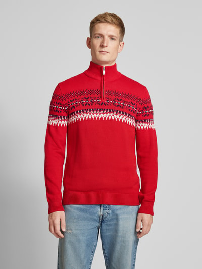 MCNEAL Gebreide pullover met opstaande kraag Rood - 4