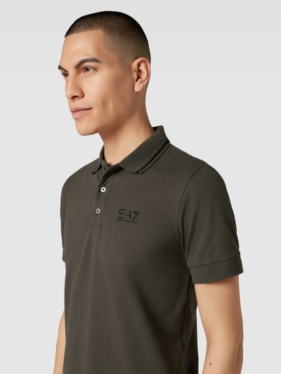 EA7 Emporio Armani Poloshirt mit Label-Print Anthrazit 3