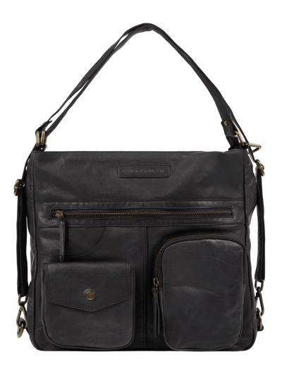 Lara Lauren Hobo Bag aus Leder Modell 'Manu' Black 2